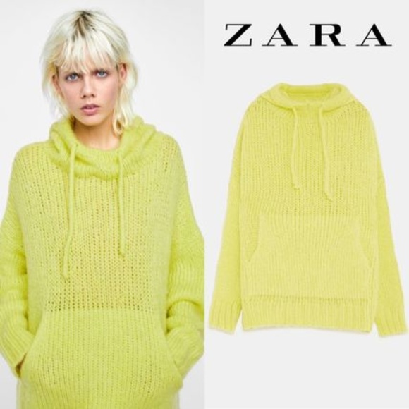 Zara Knit Neon Oversized Sweater With 